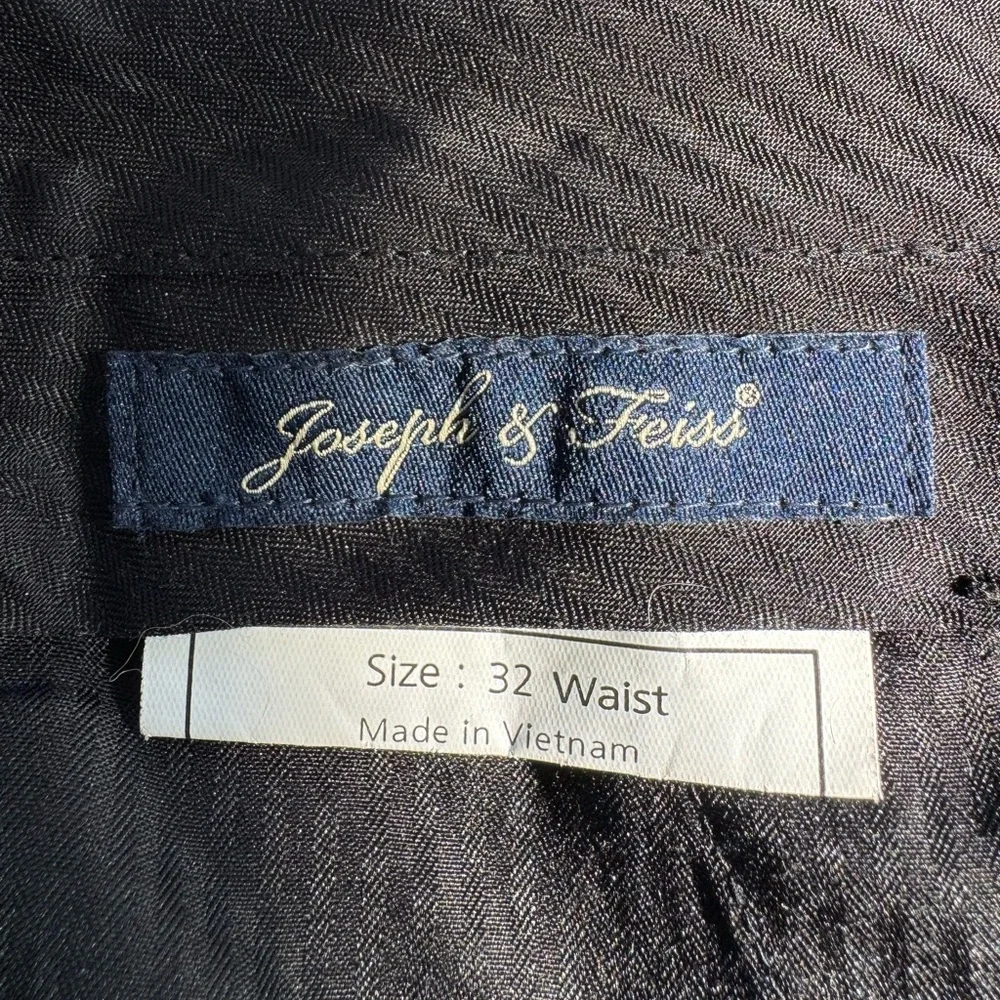Joseph & Feiss Gray Wool Pleated Trousers Dress Pants Size 32